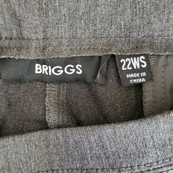Briggs Womens Heather Grey Comfort Waistband Slimming Pants Size 22WS - Picture 3 of 12